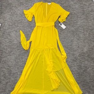 Privacy Please yellow maxi dress size M